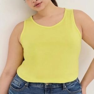 Torrid Brand Chartreuse Lime Green Tank Top Size 1XL WOMEN'S